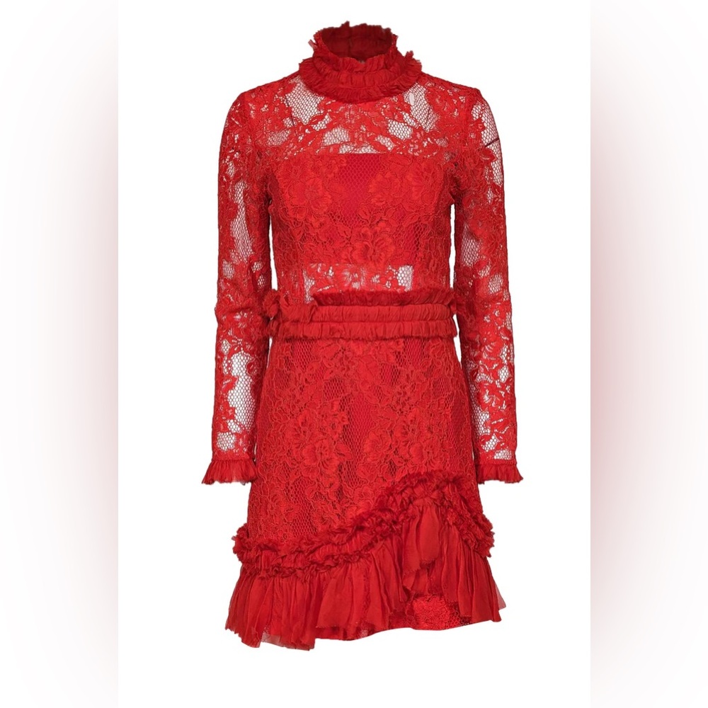 Alexis red lace dress